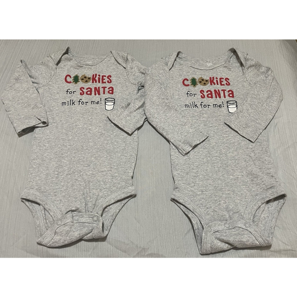 3 Sets Of Twin Girls Bodysuits Size 12 Month - Picture 5 of 5